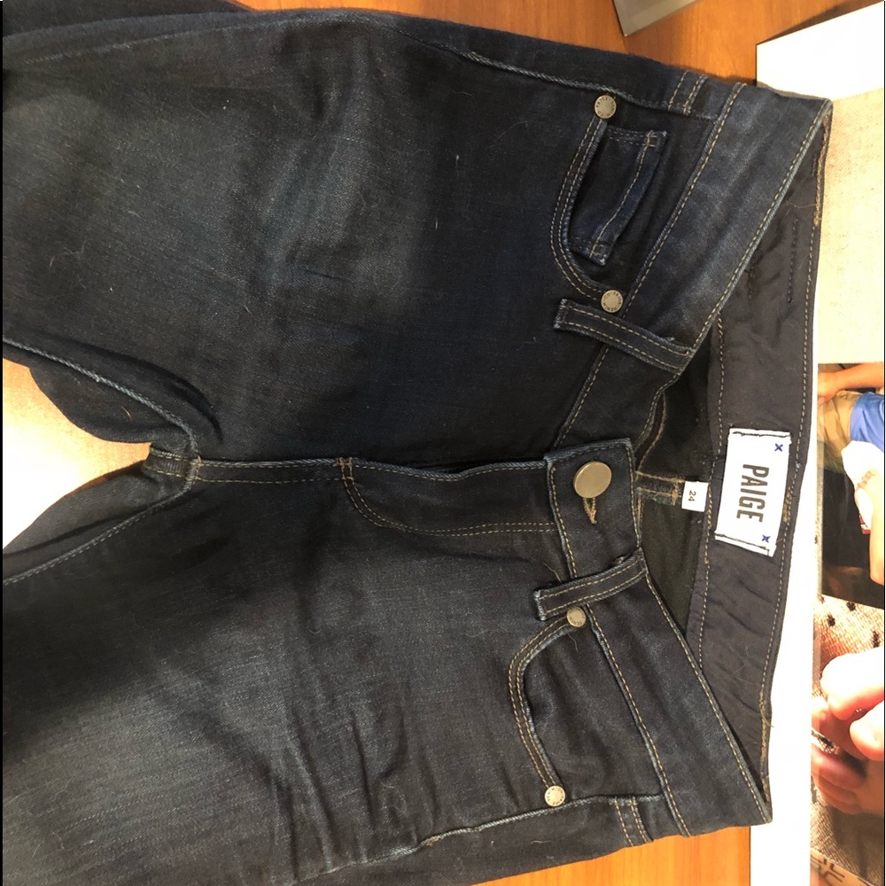 Paige skyline skinny ankle size 24 dark wash